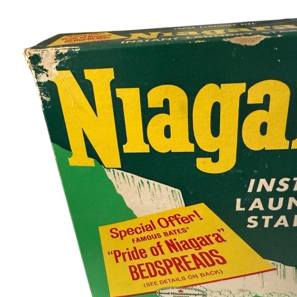 Niagara Instant Laundry Starch Vintage Box (1960s) 1/3 full of product 8 1/2 in - Picture 6 of 6
